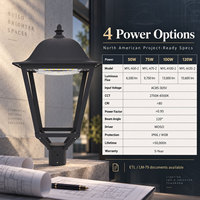 Lampe de jardin extérieure décorative de haute qualité, double tête LED, en aluminium, IP66, étanche AC, pour cour et allée