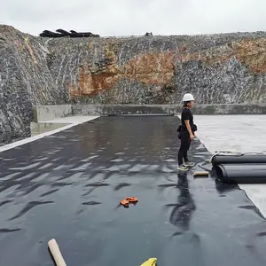 Film plastik anti-rembes LDPE LLDPE geombrane lapisan kolam untuk kolam renang Danau Sungai akuakultur