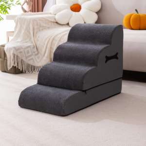 Tangga hewan peliharaan kain Modern untuk tempat tidur tinggi, anjing dan kucing kecil dan besar-ringan dan dapat disesuaikan - Product Image 1