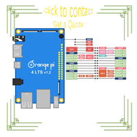 Carte de développement Orange Pi RK3399 Orange Pi 4 lts ordinateur Linux Android intégré 6 cœurs 4G16G LPDDR4