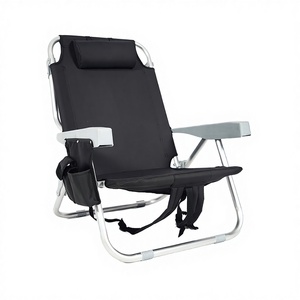 Lightweight <b>Metal</b> Modern Foldable Portable Storage Pouch Collapsible Outdoor Camping <b>Folding</b> <b>Chair</b> Easy Carry- Tailgate Fishing - Product Image 3