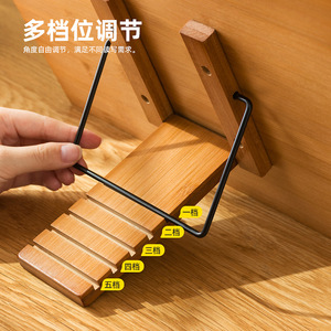 Soporte de lectura para libros, soporte de escritorio para niños de bambú Nan de 6 pulgadas para lectura y práctica de caligrafía - Product Image 4