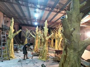 Sapin artificiel durable <span class=keywords><strong>de</strong></span> 4 m <span class=keywords><strong>de</strong></span> haut, tronc en fibre <span class=keywords><strong>de</strong></span> verre, feuilles en tissu/plastique, durée <span class=keywords><strong>de</strong></span> vie <span class=keywords><strong>de</strong></span> 5 à 8 ans, pour hôtels, maisons, jardins, art - Product Image 6