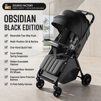 Poussette Bébé Prix Usine Compacte & Pliage à Une Main, 5 Positions Assises & Inclinables, pour une Maniabilité Facile