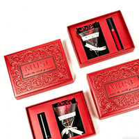 Boîte d'emballage de luxe personnalisée de haute qualité pour cosmétiques, gloss et rouge à lèvres, avec gaufrage, doublure en éponge, matériaux recyclés et pelliculage mat