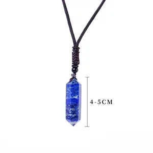Opalite Multifaceted Pointed Pendulums Reiki Healing Pendants Quartz Clear Crystal Natural Lapis Lazuli Rose Home Decoration