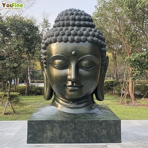Statue de tête de <span class=keywords><strong>Bouddha</strong></span> en bronze moulé <span class=keywords><strong>pour</strong></span> l'extérieur, idéale <span class=keywords><strong>pour</strong></span> la méditation, les jardins, les temples, les retraite, les cours <span class=keywords><strong>zen</strong></span>, les places publiques, les parcs, les hôtels, les villas, les propriétés, l'art asiatique - Product Image 6