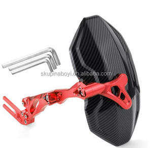 Einstellbare Faux Carbon Fiber Aluminium legierung Motorrad und Fahrrad Heck kotflügel Regenschutz - Product Image 4