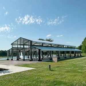 Abri en PVC noir pour 500 personnes, structure à travée libre, type <span class=keywords><strong>Orangerie</strong></span>, Conservatoire, Atrium, Tentes pour Mariages et Expositions, Imperméable - Product Image 6