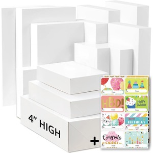 12 white <b>gift</b> <b>boxes</b> with lids, used for packaging <b>large</b> clothes and customizable for various scenarios - Product Image 1