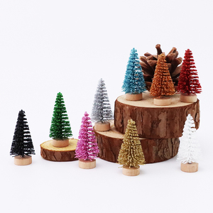 Sanwei Bán Buôn Cửa Sổ Máy Tính Để Bàn Món Quà Kỳ Nghỉ Trang Trí Nội Thất Dễ Thương Nhỏ Màu Xanh Lá Cây Cây Thông Đồ Trang Trí Nhân Tạo Mini Cây Giáng Sinh - Product Image 4