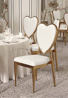 Nouvelle Chaise de salle à manger commerciale personnalisée, sectionnelle, style antique, empilable, confortable, d'extérieur, en cuir et métal, pour hôtel