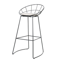 Chaise de bar haute de qualité supérieure, élégante, en métal et fer forgé, avec revêtement rembourré