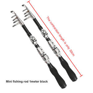 1/1.2/1.5/1.7/1.9/2.1m télescopique mini portable dur <span class=keywords><strong>en</strong></span> acier au carbone de pêche mer équipement de tige - Product Image 4