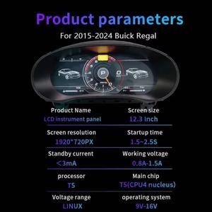 Tableau de bord intelligent pour Buick Cascada 2018 et Opel Astra J 2016 - Nouveau tableau de bord LCD intelligent pour voiture - Combiné d'instruments intelligent - Combiné de compteur de vitesse - Product Image 5