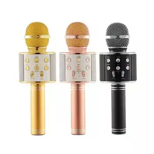 Nhiều Màu Sắc Tùy Chỉnh Chức Năng Không Dây Karaoke Microphone Dễ Dàng Kết Nối USB Sạc Karaoke Micro Không Dây
