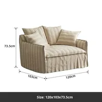 Canapé de loisirs en tissu minimaliste nordique petite chaise à dossier unique pour appartement salon chambre balcon avec design paresseux