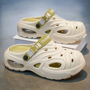 Sandalias para hombre, zuecos de verano con recortes huecos para hombre, zapatos de plataforma con cojín antideslizantes para caminar a diario, adecuados para salidas familiares - Product Image 6