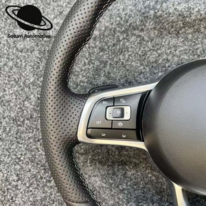 Volante Sportivo Premium Personalizzabile in Fibra di Carbonio con Pelle Traforata per VW Golf GTI MK5 MK6 MK7 MK7.5 GTI GTD R Golf7 - Product Image 5