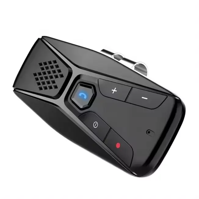 T823 speaker ponsel Bluetooth dalam mobil, perlengkapan mobil tanpa kabel Hands Free Bluetooth Sun Visor, Speakerphone Bluetooth portabel
