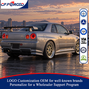 ล้อฟอร์จ 2 ชิ้น ขอบลึก ขัดเงา ลาย Y สีทองพรีเมียม แบบกำหนดเอง สำหรับ Nissan Skyline <span class=keywords><strong>GTR</strong></span> <span class=keywords><strong>R34</strong></span> NISMO ขนาด 5x114.3 - Product Image 6
