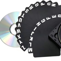 Separadores de Discos de Vinilo de PVC/PP/PC Impresos Personalizados de Fábrica, con Etiquetas Alfabéticas, Resistentes al Agua, al Desgaste, Reutilizables, para Clasificación, 1 mm