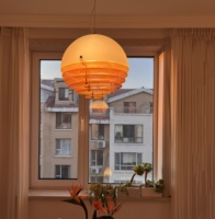 Nouveau Design Moderne Orange Lustre pour Salle à Manger Café Bar Décor Atmosphère Vintage Pendentif Lumière