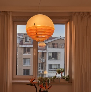 Nuovo Design moderno <span class=keywords><strong>lampadario</strong></span> <span class=keywords><strong>arancione</strong></span> per camera Dinging Cafe Bar decorazione Vintage luce a sospensione - Product Image 2