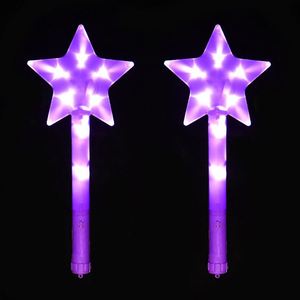 Grande bâton lumineuse LED en forme d'étoile à cinq branches, idéale pour Noël, anniversaires, Halloween, Thanksgiving, remises de diplômes, Pâques et autres événements festifs - Product Image 1