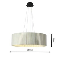 Suspension LED industrielle ronde noire en ABS+PVC, température de couleur 3000K-6000K, pour salon/hôtel