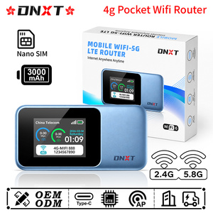 Router WiFi6 Portátil Mini DNXT 4G con Tarjeta SIM, Router WiFi 2.4G y 5.8G para Todas las Redes, Punto de Acceso WiFi Portátil con Tarjeta SIM para Viajes - Product Image 1