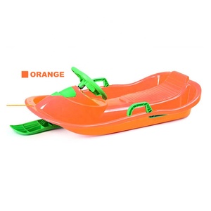Traîneau à <span class=keywords><strong>neige</strong></span>, Durable Sprinter de descente topoggan avec lames de Ski <span class=keywords><strong>pelle</strong></span> frein au volant et cordon de serrage pour enfants - Product Image 4