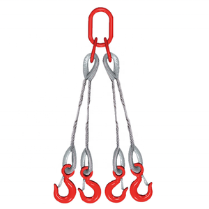 リフティングスリング マルチレッグ 亜鉛メッキ＆無メッキ鋼線ロープスリング 安全率5:1 高強度 軽量 - Product Image 4