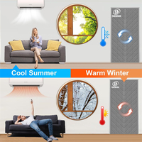 Rideau de porte étanche à isolation thermique magnétique, couverture de porte insonorisée, écran de porte thermique temporaire portable pour gris d'hiver