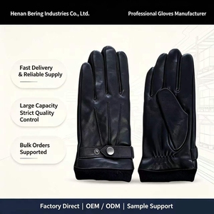 <span class=keywords><strong>Gants</strong></span> en cuir de mouton pour <span class=keywords><strong>homme</strong></span>, doublure 100 % polyester, chauds pour l'<span class=keywords><strong>hiver</strong></span>, avec poignet réglable - Product Image 6