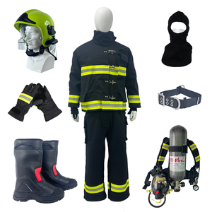 Combinaison <span class=keywords><strong>de</strong></span> <span class=keywords><strong>pompier</strong></span> NOMEX IIIA, veste et pantalon <span class=keywords><strong>de</strong></span> <span class=keywords><strong>pompier</strong></span>, équipement <span class=keywords><strong>de</strong></span> lutte contre l'incendie, casque, gants, bottes, SCBA, pompiers afghans, NFPA - Product Image 1