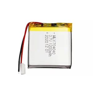 lipo电池704040 1200mah可充电3.7V锂聚合物电池用于运动手表