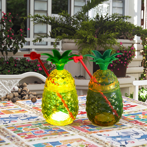 IShine Custom 550ml LED Pineapple <strong>Cup</strong> Straw Beautiful Outdoor Daily Cute Glasses for Easter Lovely Reusable Party Light up <strong>Cup</strong> - Product Image 2