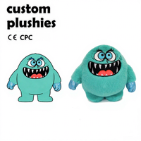 Jouets en peluche personnalisés, mascotte monstre, jouet en peluche promotionnel, ODM, personnage de dessin animé OEM, jouet en peluche personnalisé, personnage de dessin animé sur mesure