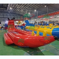 Nouveau design 10 sièges double tubes bateau banane gonflable pour les sports nautiques de plage
