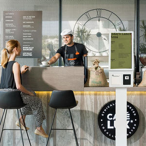 Kiosque de paiement interactif Tacteasy Retail 23,8 pouces, kiosque de commande de service, kiosque numérique, écran tactile LCD Android pour les restaurants de hamburgers/bar - Product Image 4