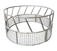 Nouvel abreuvoir portable en acier galvanisé pour bétail, mangeoire ronde pour balle de foin