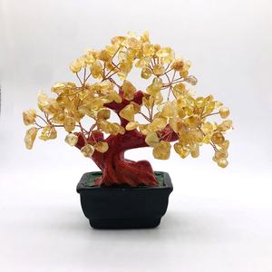 Ornements en cristal de citrine naturelle en forme d'arbre, décoration créative pour la maison et le bureau, apportant richesse et trésor, fabriqués à la main par Life Tree - Product Image 3