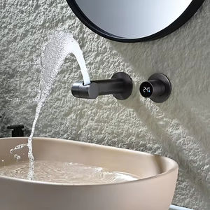 Grifo de Baño Moderno para Hotel Comercial HLK con Pantalla de Temperatura LED Digital, Montado en la Pared, Acabado Cromado, Válvula de Cerámica - Product Image 3