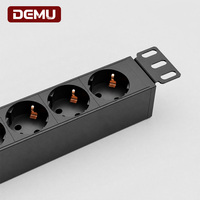 PDU 1U pour montage en rack, multiprise 6 voies Schuko, interrupteur bipolaire, alliage d'aluminium T5, centre de données, certifié CE RoHS