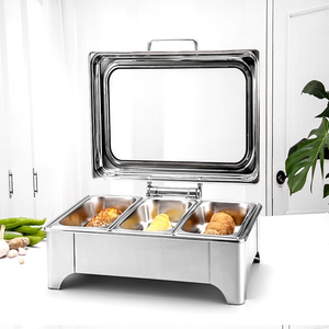 Plat Chafing Électrique Doré de Luxe pour Buffets de Restauration, Chauffe-Plats pour Hôtels et Restaurants - Product Image 4