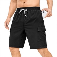 SILKWORLD Short de bain pour homme 9 pouces à séchage rapide avec doublure en mesh, poches et cordon de serrage