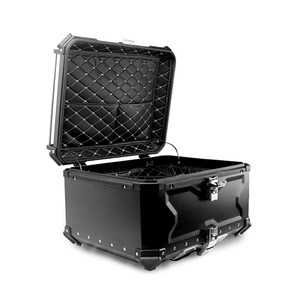 80L kaskları tam yüz sert hurç yan Panniers bandaj ipi orta kutu motosiklet alüminyum alaşım araç braketi - Product Image 3