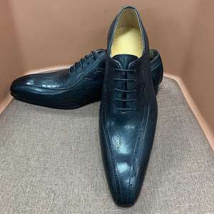 Chaussures Oxford de luxe pour hommes 2025 en cuir de vachette respirant, à lacets, pour mariage et bureau - Product Image 4