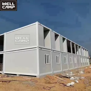 WELLCAMP 도시 편평한 팩 콘테이너 사무실 강철 구조 집 경제 20ft 40ft 현대 모듈 가정